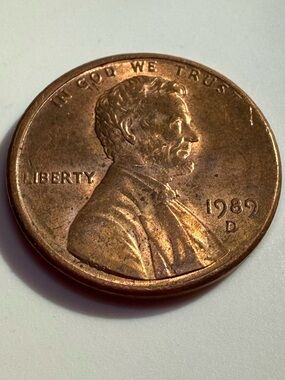 1989 D Lincoln Cent Penny - Double Die